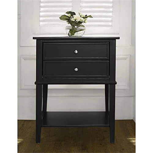 Ameriwood Home Franklin Accent Table 2 Drawers, Black 3 Ameriwood Home Franklin Accent Table 2 Drawers, Black - Image 3