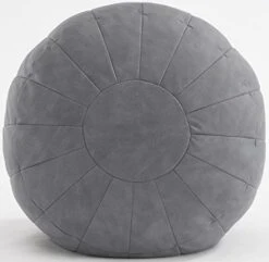 C COMFORTLAND Unstuffed Faux Suede Ottoman Pouf, Round Foot Rest Poof Ottomans, Floor Foot Stool Poufs, Bean Bag Chair Cover With Storage For Living Room, Bedroom, Or Wedding Gifts Yellow -Best Furniture Store 41zLwdQhTtL. AC