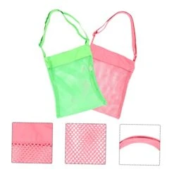 Ciieeo 2pcs Mesh Beach Bag Large Beach Bag Large Storage Tote Mesh Bag Mesh Storage Bag Travel Bag Storage Mesh Bag Travel Bag Polyester Mesh Breathable Beach Bag Toy Storage Bag -Best Furniture Store 41zmXeD9C0L
