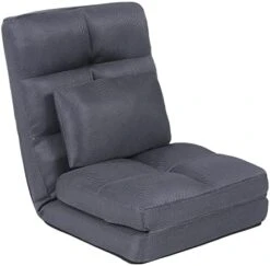 Urnodel Indoor Chaise Lounge Sofa, Floor Chair With Back Support For Adults, 14 Angle Adjustment Recliner Chair, Folding Floor Lounger With Pillow 8823(Blue) -Best Furniture Store 41ztaBQabPL. AC