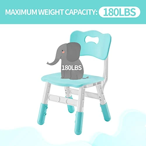 DOREROOM 3 Level Height Adjustable Kids Chair, Durable Chair For Kids Indoor Or Outdoor Use For Ages 2-6, Toddler Table Chair For Boys And Girls For Daycare, Classroom, Home, Mint Green 3 DOREROOM 3 Level Height Adjustable Kids Chair, Durable Chair For Kids Indoor Or Outdoor Use For Ages 2-6, Toddler Table Chair For Boys And Girls For Daycare, Classroom, Home, Mint Green - Image 3
