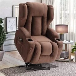 OBBOLLY Power Lift Recliner Chair For Elderly, Massage Chair Recliner With Heat, Linen Fabric Lazy Sofa Chairs With Cup Holders, USB, Side Pockets For Living Room 20 OBBOLLY Power Lift Recliner Chair For Elderly, Massage Chair Recliner With Heat, Linen Fabric Lazy Sofa Chairs With Cup Holders, USB, Side Pockets For Living Room -Best Furniture Store 51 981q55IL. AC