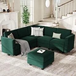 Belffin Modular Velvet Sectional Sofa With Chaise Lounge Sectional Sleeper Sofa With Storage Chaise Sofa Bed Couch For Living Room Blue… -Best Furniture Store 51 WBAtw9lL. AC