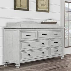 Baby Girls Modern Evolur Madison Double Dresser In Antique Grey Mist, Antique Grey Mist, 34.3x20.4x54 Inch Pack Of 1 US -Best Furniture Store 510EAvI7YfL