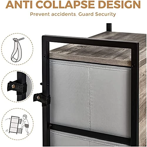 Dresser With 8 Drawers, Wood Top Dresser For Bedroom, Large Capacity Dressers Organizer Chest Of Drawers For Hallway, Nursery, Entryway, Closets 3 Dresser With 8 Drawers, Wood Top Dresser For Bedroom, Large Capacity Dressers Organizer Chest Of Drawers For Hallway, Nursery, Entryway, Closets - Image 3