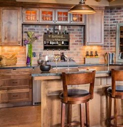 Wall Mounted Wine Rack - Men Women Retirement Gifts - Unique Retired Gifts For Dad, Mom - Gift Idea For Moms, Grandma, Aunt, Mother In Law, Dads, Grandpa - Retirees Presents - Includes 4 Wine Glasses -Best Furniture Store 510ieY7PoKL