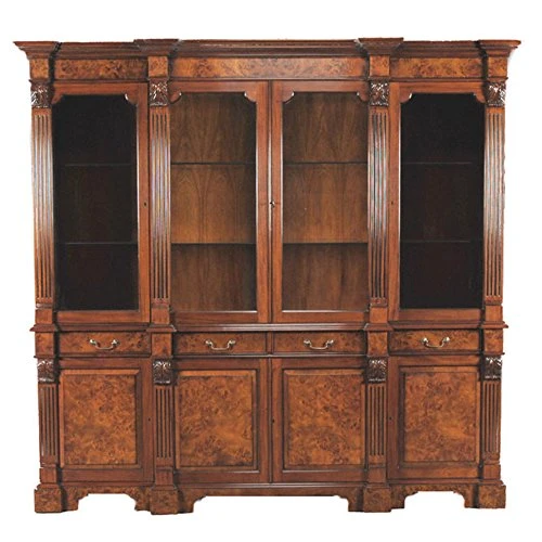 Niagara Furniture NDRC022 Burled Breakfront 1 Niagara Furniture NDRC022 Burled Breakfront