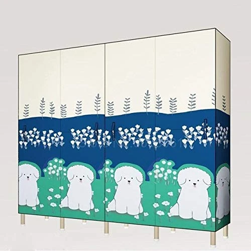 N/A Detachable Wardrobe Steel Frame Thicken Bold Double Folding Full Hanging Fabric Simple Storage Economy Cloth Wardrobe 1 N/A Detachable Wardrobe Steel Frame Thicken Bold Double Folding Full Hanging Fabric Simple Storage Economy Cloth Wardrobe