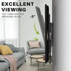 USX MOUNT TV Wall Mount Tilting Brackets For Most 37"-90" Flat Curved Screen TVs, Wall Mount TV Bracket With Max VESA 600x400mm, Weight Capacity 132lbs, Low Profile Space Saving For 16", 24" Stud -Best Furniture Store 510t4Er78BL