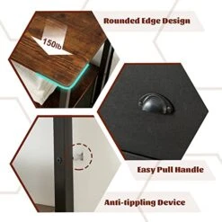 Larger Dresser For Bedroom, 6 Drawers Dresser With Shelves, Chest Of Drawers For Living Room, Hallway, Closets And Nursery - Black -Best Furniture Store 510wuREZkBL