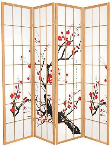 Al Furniture 6 Ft. Tall Flower Blossom Divider - Black - 6 Panels 3 Al Furniture 6 Ft. Tall Flower Blossom Divider - Black - 6 Panels - Image 3