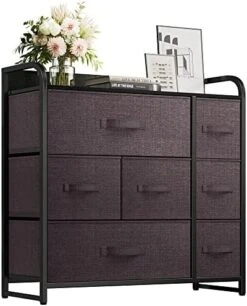 Fabric Dresser With 7 Drawers- Furniture Storage Tower, Chest Of Drawer, Organizer Unit, Living Room & Closets & Fabric Dresser With 5 Drawers - Storage Tower Light Grey -Best Furniture Store 5117svYnhpL. AC