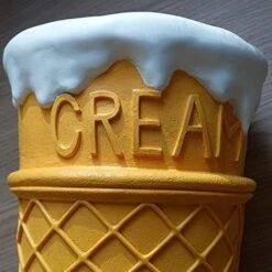 QQXX Simulated Food Footrest Stool, Resin Cartoon Garden Ottoman Foot Stool, Lightweight Creative Modern Accent Stool For Home Dining Room Decor (30x37cm(11.8x14.6), Ice Cream) -Best Furniture Store 511ExC8kK5L