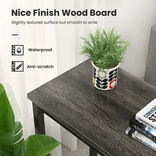 Ecoprsio Console Table Sofa Table With Mesh Shelves, 2 Tier Entryway Table Foyer Table For Entryway, Front Hall, Hallway, Sofa, Couch, Living Room, Coffee Bar, Kitchen, Grey 2 Ecoprsio Console Table Sofa Table With Mesh Shelves, 2 Tier Entryway Table Foyer Table For Entryway, Front Hall, Hallway, Sofa, Couch, Living Room, Coffee Bar, Kitchen, Grey - Image 2