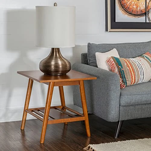 Linon Walnut Melissa Mid-Century End Table, Large 5 Linon Walnut Melissa Mid-Century End Table, Large - Image 5