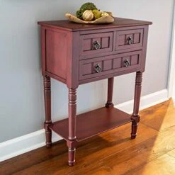 Decor Therapy Westerman 3-Drawer Console, Navy -Best Furniture Store 5120jHW2duL