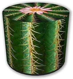 ZTOZZ Round Pouf Indoor - Printed Ottoman Foot Stool For Dining, Living Room Or Bedroom With Removable Cover - Platan Print -Best Furniture Store 5121Tpi3deS. AC