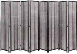 Legacy Decor 3 Panel Natural Color Wood And Bamboo Weave Room Divider -Best Furniture Store 512FqwhdFL. AC