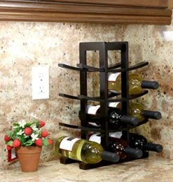 Oceanstar 12-Bottle Bamboo Wine Rack, Dark Espresso 5 Oceanstar 12-Bottle Bamboo Wine Rack, Dark Espresso -Best Furniture Store 512T3MYFjSL