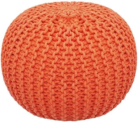 COTTON CRAFT - Hand Knitted Cable Style Dori Pouf - Ivory - Floor Ottoman - Cotton Braid Cord - Handmade & Hand Stitched - Truly One Of A Kind Seating - 20 Dia X 14 High 10 COTTON CRAFT - Hand Knitted Cable Style Dori Pouf - Ivory - Floor Ottoman - Cotton Braid Cord - Handmade & Hand Stitched - Truly One Of A Kind Seating - 20 Dia X 14 High - Image 10