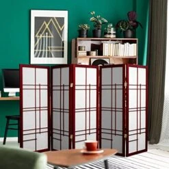 4 Ft. Short Eudes Shoji Screen - Rosewood - 5 Panels -Best Furniture Store 5134t9yoQFL. AC