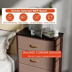 Fabric Dresser For Bedroom, Vertical Dresser Storage Tower, Steel Frame, Wood Top, Easy Pull Textured Fabric Bins, Organizer Unit For Bedroom, Hallway, Entryway, Closets, 4 Drawers, Coffee 16 Fabric Dresser For Bedroom, Vertical Dresser Storage Tower, Steel Frame, Wood Top, Easy Pull Textured Fabric Bins, Organizer Unit For Bedroom, Hallway, Entryway, Closets, 4 Drawers, Coffee -Best Furniture Store 5139NqGHuqL