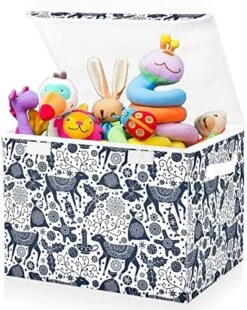 FULUHUAPIN Christmas Reindeer Fox Trees Toy Storage Box Chest With Lid, 16.5"x12.6"x11.8" Sturdy Toys Organizer Boxes Bin Baskets For Boy, Girl, Nursery, Closet, Bedroom, Playroom 21010277 16 FULUHUAPIN Christmas Reindeer Fox Trees Toy Storage Box Chest With Lid, 16.5"x12.6"x11.8" Sturdy Toys Organizer Boxes Bin Baskets For Boy, Girl, Nursery, Closet, Bedroom, Playroom 21010277 -Best Furniture Store 513CvjYGepL. AC