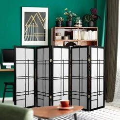 4 Ft. Short Eudes Shoji Screen - Rosewood - 5 Panels -Best Furniture Store 513E qWEK0L. AC