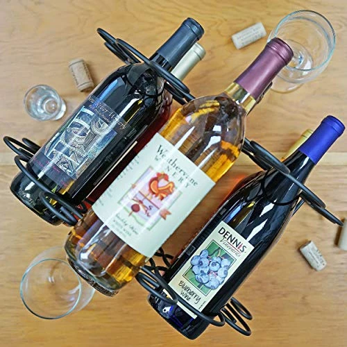 Southern Homewares 7-Bottle Minuet Free Standing Wine Rack W/Scroll Design For Kitchen Organization Of Wine Spirit Bottles - SH-10048 6 Southern Homewares 7-Bottle Minuet Free Standing Wine Rack W/Scroll Design For Kitchen Organization Of Wine Spirit Bottles - SH-10048 - Image 6