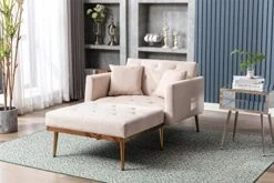 PHOYAL Velvet Chaise Lounges, Modern Tufted 2 In 1 Chaise Lounge Chair Indoor, Upholstered Sofa Recliner Lounge Chair With 3 Adjustable Angles,Convertible Sleeper Chair For Living Room Bedroom(Orange) 20 PHOYAL Velvet Chaise Lounges, Modern Tufted 2 In 1 Chaise Lounge Chair Indoor, Upholstered Sofa Recliner Lounge Chair With 3 Adjustable Angles,Convertible Sleeper Chair For Living Room Bedroom(Orange) -Best Furniture Store 514Oag429gL. AC