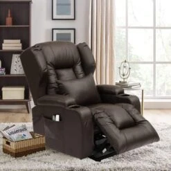OBBOLLY Power Lift Recliner Chair For Elderly, Massage Chair Recliner With Heat, Linen Fabric Lazy Sofa Chairs With Cup Holders, USB, Side Pockets For Living Room 21 OBBOLLY Power Lift Recliner Chair For Elderly, Massage Chair Recliner With Heat, Linen Fabric Lazy Sofa Chairs With Cup Holders, USB, Side Pockets For Living Room -Best Furniture Store 514aWMyfm L. AC
