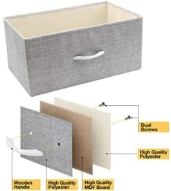 Dresser With 8 Drawers - Furniture Storage Chest For Kids Clothing Organization, Bedroom, Hallway, Closet, Office - Steel Iron Frame, Rustic Farmhouse Wood Top, Fabric Bins (White) -Best Furniture Store 514iqdJHelL