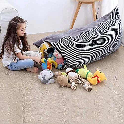 Stuffed Animal Storage Bean Bag Chair | 53" Extra Large Beanbag Cover For Kids And Adults, Plush Toys Holder And Organizer For Boys And Girls | Premium Velvet - Soft & Comfortable 3 Stuffed Animal Storage Bean Bag Chair | 53" Extra Large Beanbag Cover For Kids And Adults, Plush Toys Holder And Organizer For Boys And Girls | Premium Velvet - Soft & Comfortable - Image 3