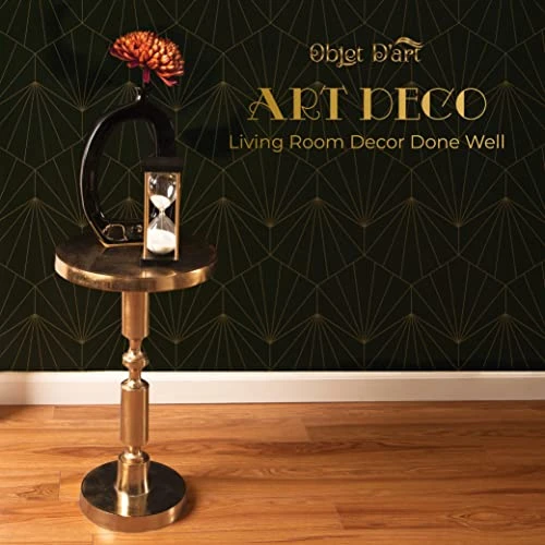 Small Round Gold Side Table By Objet D’Art, Rhodes, Accent, End, Pedestal, Martini, Drink Table For Living Room Or Nightstand For Bedroom And Small Spaces, Vintage Metal Brass Style Decor, 21” Height 4 Small Round Gold Side Table By Objet D’Art, Rhodes, Accent, End, Pedestal, Martini, Drink Table For Living Room Or Nightstand For Bedroom And Small Spaces, Vintage Metal Brass Style Decor, 21” Height - Image 4