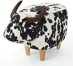 Christopher Knight Home Bessie Patterned Velvet Cow Ottoman, Black And White Cow Hide / Natural 9 Christopher Knight Home Bessie Patterned Velvet Cow Ottoman, Black And White Cow Hide / Natural -Best Furniture Store 515Dp6VDplL. AC