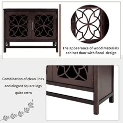 P PURLOVE Accent Storage Cabinet With Adjustable Shelf, French Style Wood Sideboard And Buffet Cabinet Table With Storage For/Kitchen/Dining Room/Living Room/Entryway 15 P PURLOVE Accent Storage Cabinet With Adjustable Shelf, French Style Wood Sideboard And Buffet Cabinet Table With Storage For/Kitchen/Dining Room/Living Room/Entryway -Best Furniture Store 515HQ3m9Z3L