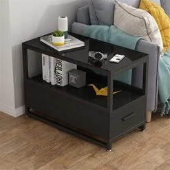 JYDQM Sofa Side Cabinet Sideboard Sideboard Table Coffee Table Small Mini Side Table Against The Wall Narrow Shelves (Color : OneColor, Size : 60 * 40CM) -Best Furniture Store 515IgyCGhYL