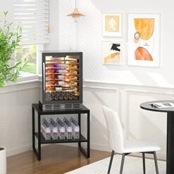 Homieasy End Table, 20 Inch Square Side Table Modern Night Stand With 2-Tier Storage Shelf, Living Room Small Coffee Table, Wood Finish Bedside Table For Bedroom, Black -Best Furniture Store 515TqMypyPL