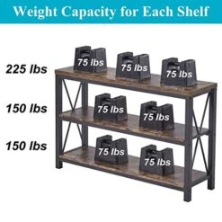 BON AUGURE Industrial Sofa Console Table For Entryway, 3 Tier Foyer Table For Hallway, Rustic Hall Tables Behind Couch (47 Inch, Rustic Brown) 10 BON AUGURE Industrial Sofa Console Table For Entryway, 3 Tier Foyer Table For Hallway, Rustic Hall Tables Behind Couch (47 Inch, Rustic Brown) -Best Furniture Store 515pr6QflxL