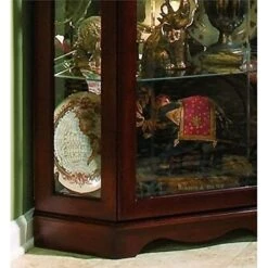 Beaumont Lane Corner Curio Cabinet In Medallion Cherry -Best Furniture Store 515z0tMWY8L