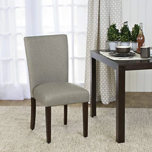HomePop Parsons Classic Upholstered Accent Dining Chair, Single Pack, Light Grey 2 HomePop Parsons Classic Upholstered Accent Dining Chair, Single Pack, Light Grey - Image 2