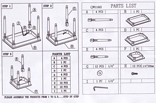 Frenchi Home Furnishing Nesting Table, 3-Piece, Oak 3 Frenchi Home Furnishing Nesting Table, 3-Piece, Oak - Image 3