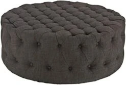 Modway Amour Fabric Upholstered Button-Tufted Round Ottoman In Azure -Best Furniture Store 516d039KDxL. AC