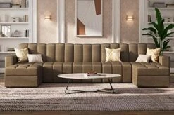 HONBAY Modular Sectional Sofa U Shaped Couch With Reversible Chaise Oversized Modular Sofa With Ottoman, Dark Grey -Best Furniture Store 516iyBP5C8L. AC