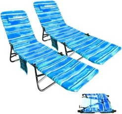 FLIP Face Down Tanning Chaise Lounge Chair - Face & Arm Holes - 2 Legs Support - Polyester Material – Backrest Positions - Head Rest Pillow - Beach Or Home Use - PATENTS Pending - Pink Stripes Pattern -Best Furniture Store 517JfDDbULL. AC