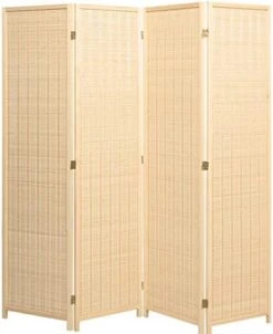 Legacy Decor 3 Panel Natural Color Wood And Bamboo Weave Room Divider -Best Furniture Store 517PbZ6flaL. AC
