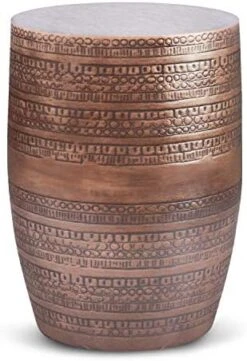 SIMPLIHOME Johnsen 15 Inch Wide Metal Large Accent Side Table In Copper, Fully Assembled, End, Bedside Table And Nightstand, For The Living Room And Bedroom -Best Furniture Store 517TjfGOSoL. AC