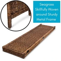 3 Panel Seagrass Room Divider - Brown Wash - Folding Sections - Partition Screen - Hand Woven Abaca - Home Decor -Best Furniture Store 517Wu1XfRFL