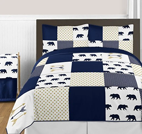 Navy Blue And White Baby Kid Clothes Laundry Hamper For Big Bear Collection By Sweet Jojo Designs 4 Navy Blue And White Baby Kid Clothes Laundry Hamper For Big Bear Collection By Sweet Jojo Designs - Image 4