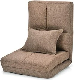 Giantex Triple Fold Down Sofa Bed, Adjustable Floor Couch Sofa With One Pillow, 6 Reclining Position, Convertible Upholstered Guest Sleeper, Modern Folding Lounge Chaise For Living Room And Bedroom -Best Furniture Store 517iOTAi4L. AC